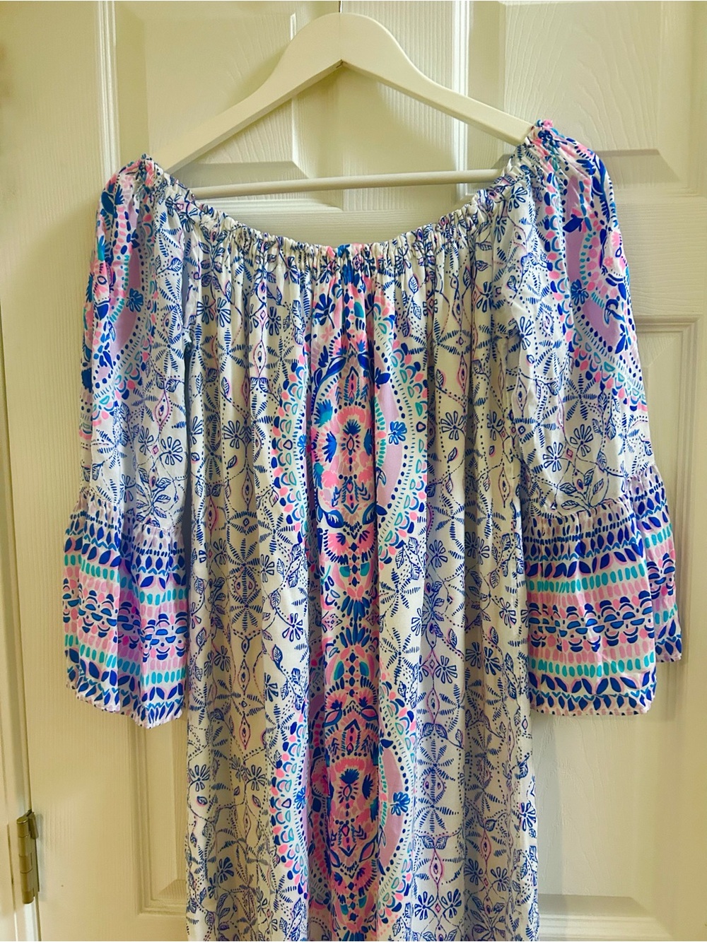 Lilly Pulitzer Abigale midi printed side shoulder dress with belt Size S - Picture 6 of 10